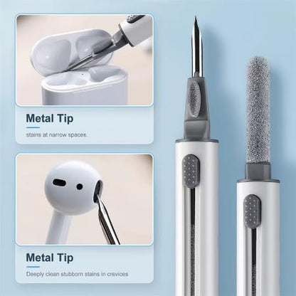 Cleaning Kits for Airpods Pro 1 2 3 Multi-Function Cleaner Pen Soft Brush for Bluetooth Earphones Case Cleaning Tools for iPhone 16 15 Pro Max Lego Camera Lens (White).