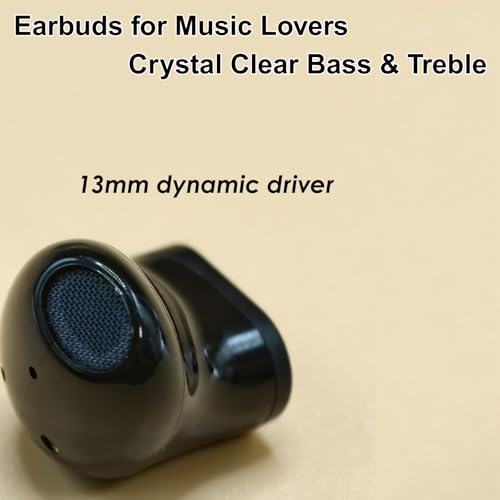 TINGER Mini Semi-in-Ear Bluetooth 5.4 Earbuds- 20H Battery Life Wireless Headphones, Ultra-Compact Design with Clear Calls, Sweatproof for Running/Gym/Travel - color: Black