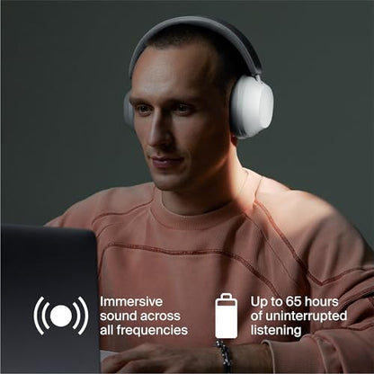 Clemm Ambience Over-Ear Headphones, Active Noise Canceling & Transparency Mode, 65H Playtime, Bluetooth, 40mm Drivers, Built-in Mic, Memory Foam Earcups, Aux Cable Included, Graphite - color: Graphite