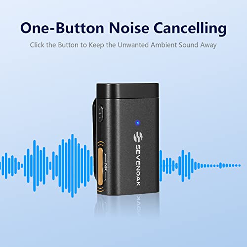 Sevenoak 3 in 1 Wireless Lavalier Microphones for iPhone/Android/Camera, Wireless Lapel Microphone System with Noise Cancelling Portable Microphone for Recording YouTube Vlog Live Stream -SKM-W1 Pro - size: SKM-W1 PRO