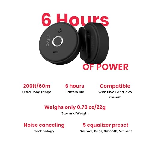 Pivo Wireless Mic Lavalier Lapel Clip-on Bluetooth Professional Ultra-Functional and Compact Microphone for iPhone and Android