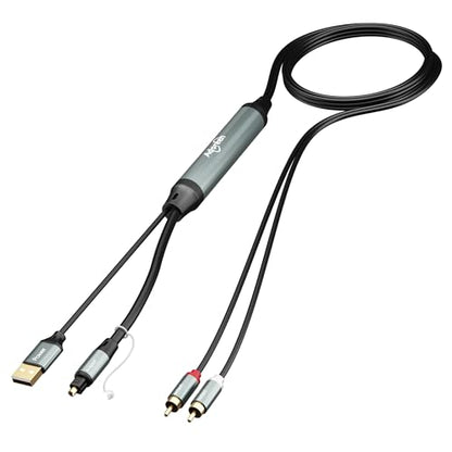 Adoreen Unidirectional SPDIF Toslink Optical Input to 2 RCA Output Adapter Cable 4 Ft, 192kHz DAC Digital to Analog Audio Converter for HDTV, DVD, Blu-Ray Players, Game Consoles-NOT RCA to Optical - size: 4FT, style: Optical to 2 RCA