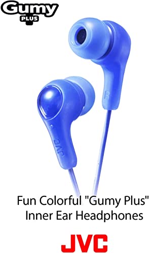 JVC Gumy 인이어 이어버드 헤드폰, 종이 패키지 포함, 강력한 사운드, 편안하고 안전한 핏, 실리콘 이어 피스 S/M/L - HAFX7RN (레드) - color: 레드, size: 마이크 없음