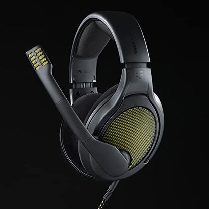 DROP + EPOS PC38X Gaming Headset Noise-Cancelling Microphone with Over-Ear Open-Back Design, Velour Earpads, Compatible with PC, PS4, PS5, Switch, Xbox, Mac, Mobile, and More (Yellow) - color: Black, style: EPOS PC38X