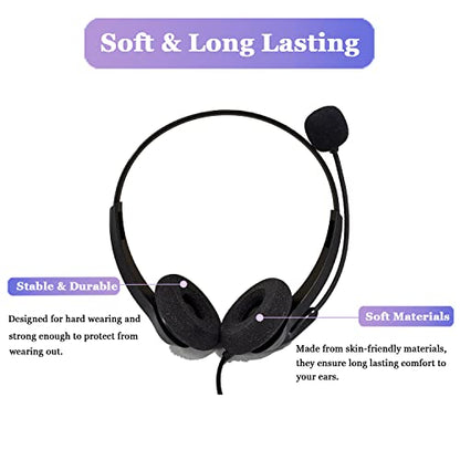 Ear Cushions for Plantronics Headset Earpads Replacement Foam Ear Pad | Work for Plantronics HW251N HW261N HW510 HW520 Blackwire C320 3210 3220 3320 Jabra PRO 920 Biz 1500 GN2000 Headphone (4 Pack)