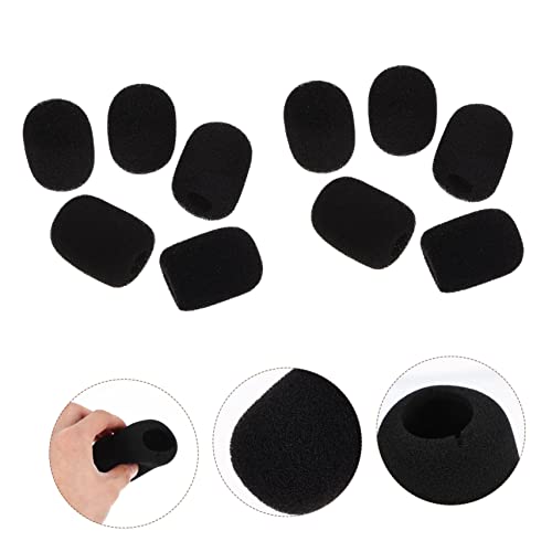 GALPADA 10pcs Microphone Covers Disposable Stage Mic Protectors Sponge Mic Covers for Conference Rooms Ktv and Interviews Enhanced and Dirt
