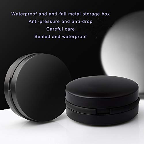 Earbuds IEMs Case,Mini Portable Earphone Case, Waterproof Aluminum Alloy Housing Headphone Case for Travel, Protective, Dust Proof, Water Resistant, Lightweight Universal Carrying , Black