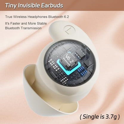 IFECCO Sleep Earbuds Wireless for Side Sleepers with Noise Blocking | Sleep Headphones for Side Sleepers,Sleeping Earbuds Bluetooth 6.2,IPX6 Waterproof,with Mic