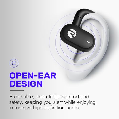 Raycon Fitness Open Ear Earbuds - Wireless, Water-Resistant, 40H (Blue) | Open-Ear Clip Design, Lightweight - color: Blue
