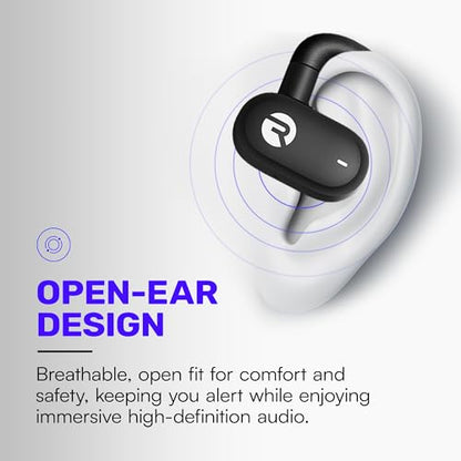 Raycon Fitness Open Ear Earbuds - Wireless, Water-Resistant, 40H (Blue) | Open-Ear Clip Design, Lightweight - color: Blue