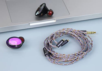 Linsoul Tripowin Zoe 4-Core Hybrid Litz IEM Upgrade Replacement IEM Cable | Pure Copper Silver-Plated Copper Gold-Plated, 24AWG In Ear Monitor Wire for Musician Audiophile, 3.5mm, 2pin 0.78mm - size: 2pin, style: 3.5mm