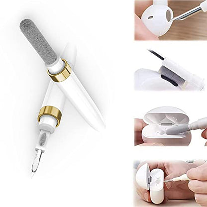 Dual-Brush Earbud Cleaning Pen | 4-in-1 Pro Kit for Precision & Durability, Tool Compatible with Airpods, Galaxy Buds, All Wireless Headsets -Gold - color: Gold