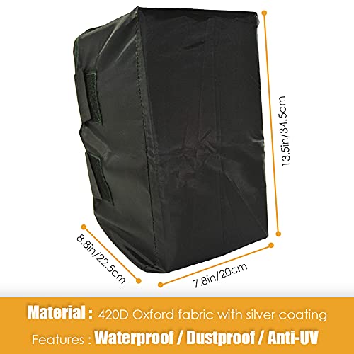 Outdoor Speaker Cover 2 Pack Bags Waterproof Wall Mounted Speaker Protection with Windproof Elastic Cord - size: 2pack