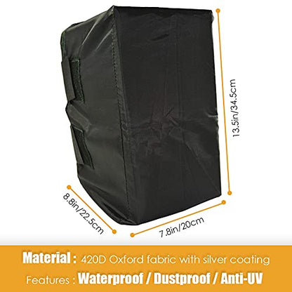 Outdoor Speaker Cover Waterproof Wall Mounted Speaker Protection with Windproof Elastic Cord - size: 1pack