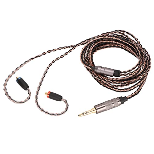 Keenso MMCX 3.5mm Earphone Cable OFC 8 Core Replacement Headphone Wire for, Low Loss Audio Cable for Exercise Enthusiasts