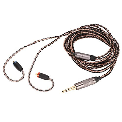 Keenso MMCX 3.5mm Earphone Cable OFC 8 Core Replacement Headphone Wire for, Low Loss Audio Cable for Exercise Enthusiasts