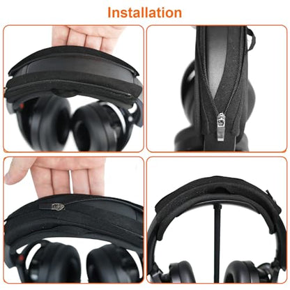 Adhiper Universal Headband Cover for Jabra Evolve 2 85/75/65/55/50/40/30 | for Jabra Evolve 75/65/40/30/20, Evolve3 85/75 Headsets, 6mm Thick Neoprene Cushion Covers , with Hanging Loop