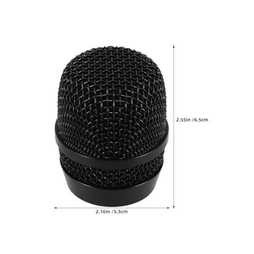2Pcs Microphone Metal Head Cap Replacement Compatible for Beyer - Mesh Wireless Mic Grille Ball Head - Microphone Grille Ball for KTV - size: 6.50X5.50X5.50CM