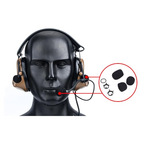 Tactical MIC Replacement Parts Microphone Windscreen Foam Cover Compatible with Peltor Comtac Headset Replaced Sponges