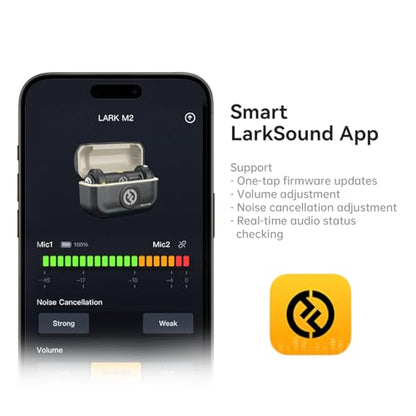 Hollyland Lark M2 Wireless Lavalier Microphone for Camera/PC/Laptop/Phones, 48KHz 24Bit, 1000ft Range, Noise Cancel, 40H Battery for Video Recording (Camera Version) - size: Camera Version