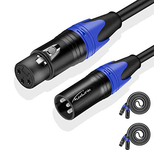 XLR Cable 50ft 2 Pack, XLR Microphone Cable Male to Female, Balanced XLR Cable Suitable for Preambles, Speaker Systems, Radio Station and More | Balanced XLR Suitable for Preambles, Speaker Systems, Radio Station and More - size: 50 Ft 2 Pack