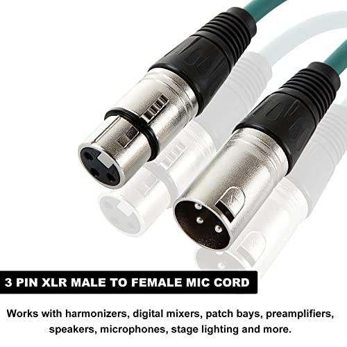 ABuff 10 Pack of 3ft XLR Cables, Balanced 3 Pin XLR Male to Female Microphone Cables, Great for Audio, Guitar, Speaker