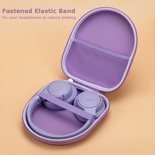 Ginsco Universal Headphone Case Compatible with JBL Tune 510BT 720BT, Sony WH-CH 720N/WH-CH520, with Sony/JBL/Soundcore Q20i Q30/BERIBES/TOZO/KVIDIO etc Wireless Headphones Purple - color: Purple