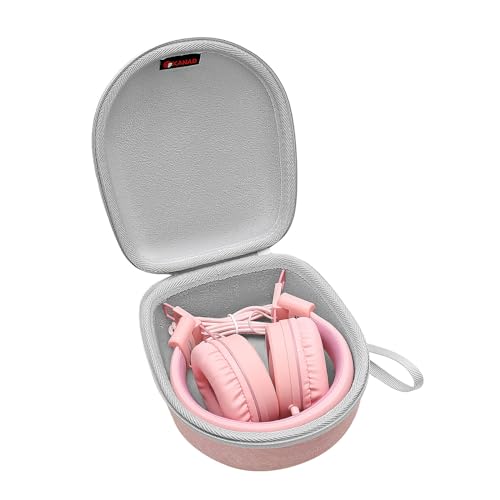 Kids Headphones Case for iClever/Noot/Acer Etc Kid Headphone,Pink,Case Only - color: outer pink + inner white