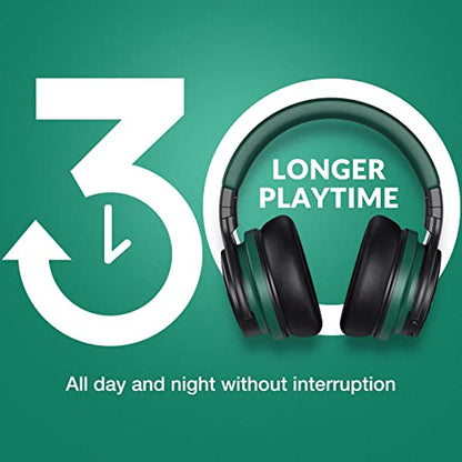 MOVSSOU Million Sold Classic E7 Active Noise Cancelling Headphones | Upgraded HD Sound, Wireless Bluetooth Headphones Over The Ear Unequaled Comfort, Vivid Deep Bass, for Home Office Travel Gift - color: Teal Green