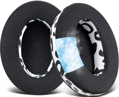 SOULWIT Earpads for ATH M50X/M40X, HyperX Cloud 2/3/Alpha, MDR-7506, Arctis 7/9/5/Nova 7/Pro Wired, G Pro X, Sennheiser HD280, Razer Kaira/Barracuda/Kraken Series, Turtle Beach Stealth,Cooling Gel-S L - color: Snow Leopard