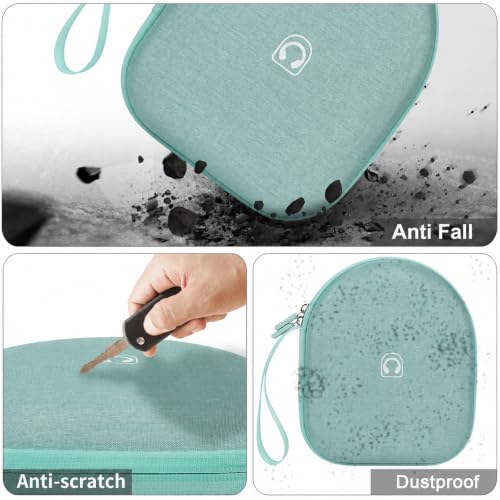 casmilee Hard Shell Headphone Case for Sony WH-CH520 and WH-1000XM4 - color: Light Green