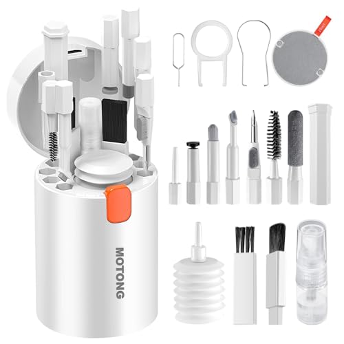 MOTONG Cellphone Cleaning Kit, Laptop Cleaning Kit,20 in 1 Mutifunctional Cleaner Tools Kits for AirPods Camera PC (White)