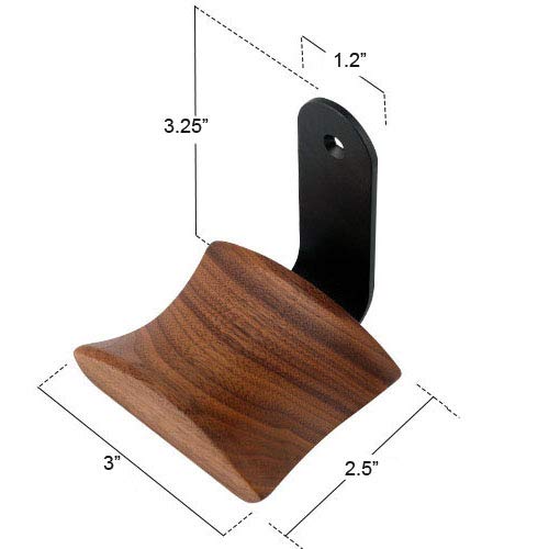 Wall Mount Headphone Hanger Headset Stand Hook Walnut Wood Headphone Holder Rack Hook for Audio,Studio & Gaming Headphones - color: L shape