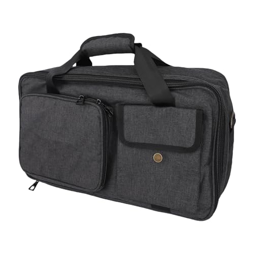 Effects Pedal Carrying Bag, 10mm Padding Multi Pockets Guitar Effects Pedal Case with Adjustable Strap and Water Proof Fabric, for Line 6 (M) - size: M