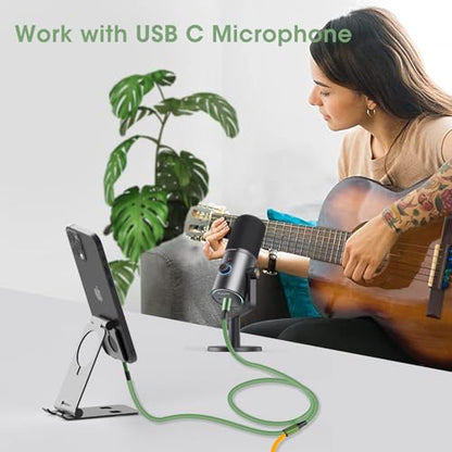 OTG Cable, iPhone Streaming Digital Audio Cable | With USB charging plug, With DAC/ADC decord chipset, Compatible with FiiO amp, mixer for podcast, creator and musician - size: 16 Ft.