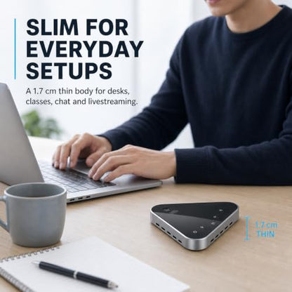 Conference Speaker and Microphone, Bluetooth Speakerphone with 360° Voice Pickup, USB-C Plug & Play, Compatible with Leading Platforms for Personal Workspaces - style: 6