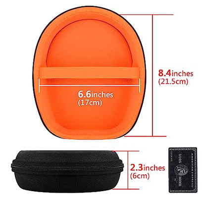 Geekria Shield Headphones Case for Lay Flat On-Ear Headphones, Replacement Hard Shell Travel Carrying Bag with Cable Storage, Compatible with Mpow HC6, Skullcandy Riff 2 Headsets (Black)