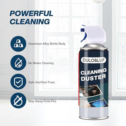 Compressed Air Duster : Air Duster for PC Cleaning - Computer Air Duster Blower for Laptop - Reusable Car Dusters Airduster