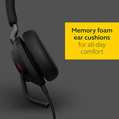 Jabra Evolve2 40 SE Wired Mono Noise-Cancelling Headset - Features 3-Microphone Call Technology and USB-A Cable - MS Teams Certified, Works with All Other Platforms - Black