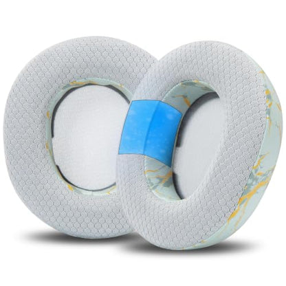 WC Freeze Nova Pro Wireless - Earpads for Arctis Nova Pro Wireless & More | Made by Wicked Cushions | Also fits SteelSeries Nova Elite & Nova Pro Omni(Doesn't Fit Other Models) | Sage Gold Marble - color: Sage Gold Marble