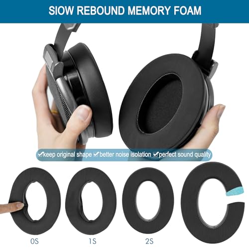 GEVO Earpads for Sennheiser HD650/HD600/HD660S/HD545/HD525/HD535 Headphones, Velour Ear Pads Cushions Replacement for Massdrop X HD6XX/HD58X and HD580/HD565 Jubilee Headset (Cooling-Gel Black) - color: Cooling-Gel Black