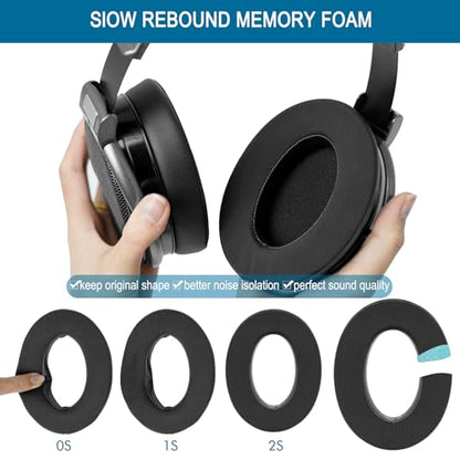 GEVO Earpads for Sennheiser HD650/HD600/HD660S/HD545/HD525/HD535 Headphones, Velour Ear Pads Cushions Replacement for Massdrop X HD6XX/HD58X and HD580/HD565 Jubilee Headset (Cooling-Gel Black) - color: Cooling-Gel Black