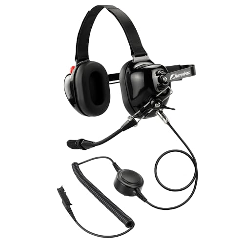 Arrowmax AHDH0032-BK-AX Noise Cancelling Headset Compatible with Motorola Radio R5 XPR 3300e XPR3500 XPR3300 XPR3300e XPR3500e XPR3300 XPR3500 - size: Black Color