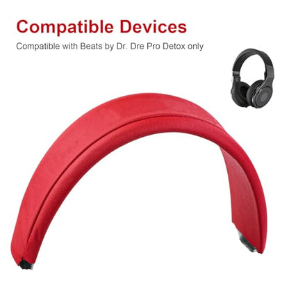 Alitutumao Replacement Earpads Ear Cushions Ear Cups Repair Parts for Monster Beats by Dr. Dre Pro Detox Headphones Memory Foam Ear Pads (Red Headband) - color: Red Headband
