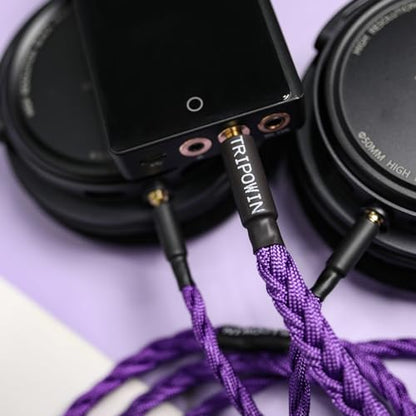 Linsoul Tripowin GranVia Upgraded OFC Headphone Replacement Cable - color: Purple, size: 1.5m