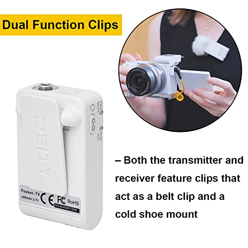 Deity Pocket Wireless Microphones Lavalier Microphone 2.4Ghz White