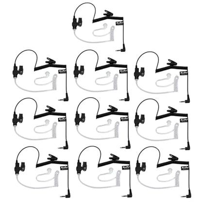 Maximalpower 3.5mm Surveillance Plug Coil Tube Earbud Audio Kit for Two-Way Radios RH617-1 N x 10 Pack - color: _10 Pack