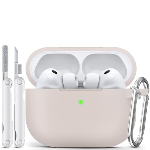for AirPods Pro 3 Case 2025,Come with Cleaner Kit,Milk Tea | Silicone Protective Cover for Airpod Pro 3rd Generation Case with Keychain,for Women Men,One-Piece Design,Shockproof - color: B-Milk Tea
