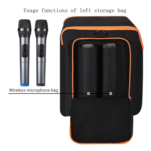 Carrying Case for JBL PartyBox Encore Essential, Travel Bag with Strap | Protective travel bag for JBL PartyBox Encore Essential. Padded polyester, pockets for mics & accessories. shoulder strap.