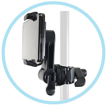 Accessory Basics Music Boom Mic Microphone Stand Smartphone Mount w/360° Swivel Adjust Holder for All Smartphones up to 3.75 inches Wide (Zoom Video Compatible)